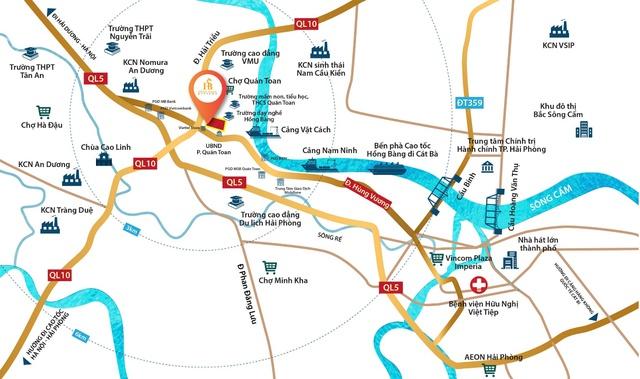 Vị trí Hồng Bàng Midtown