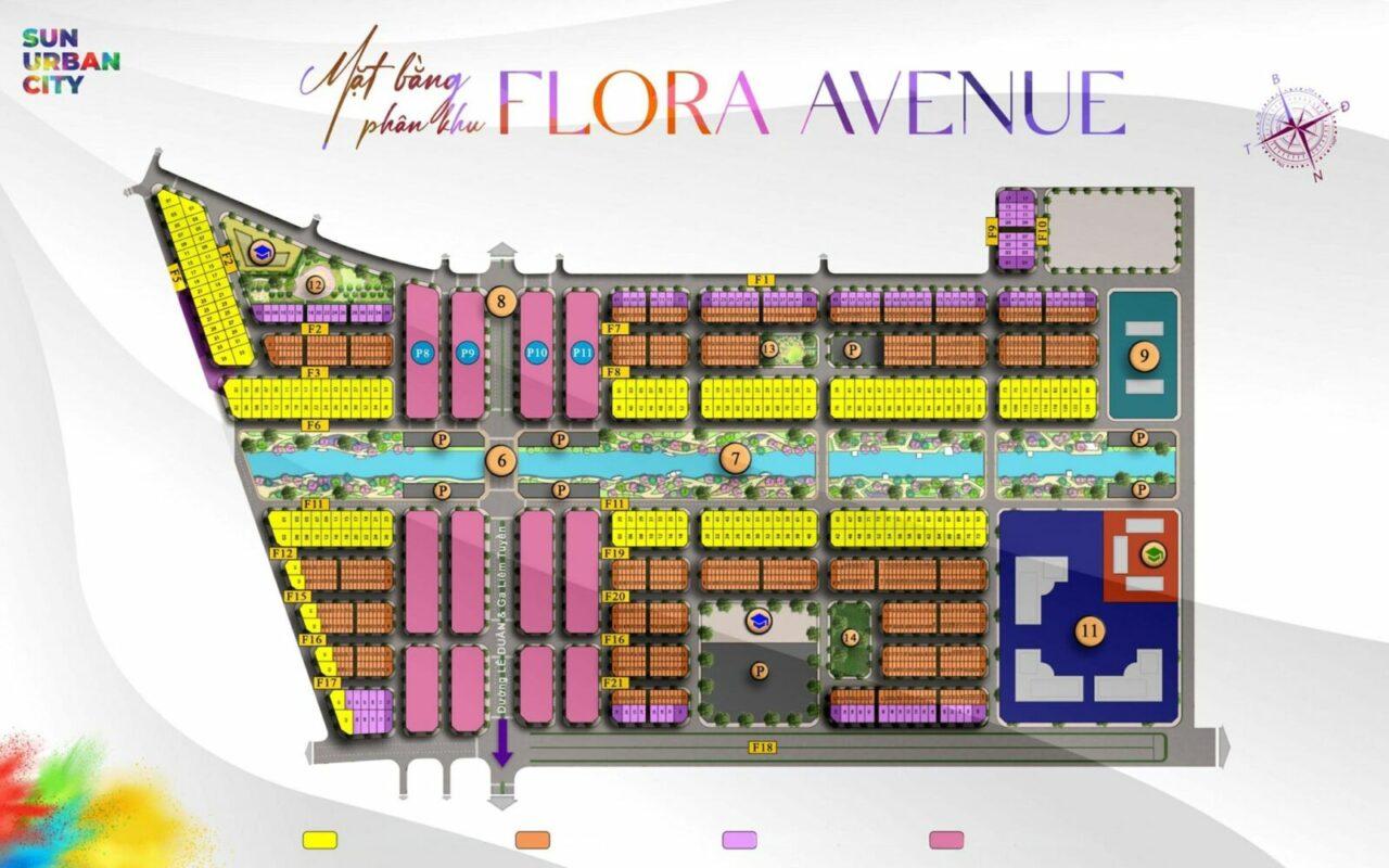 mặt bằng Flora Avenue Sun Hà Nam