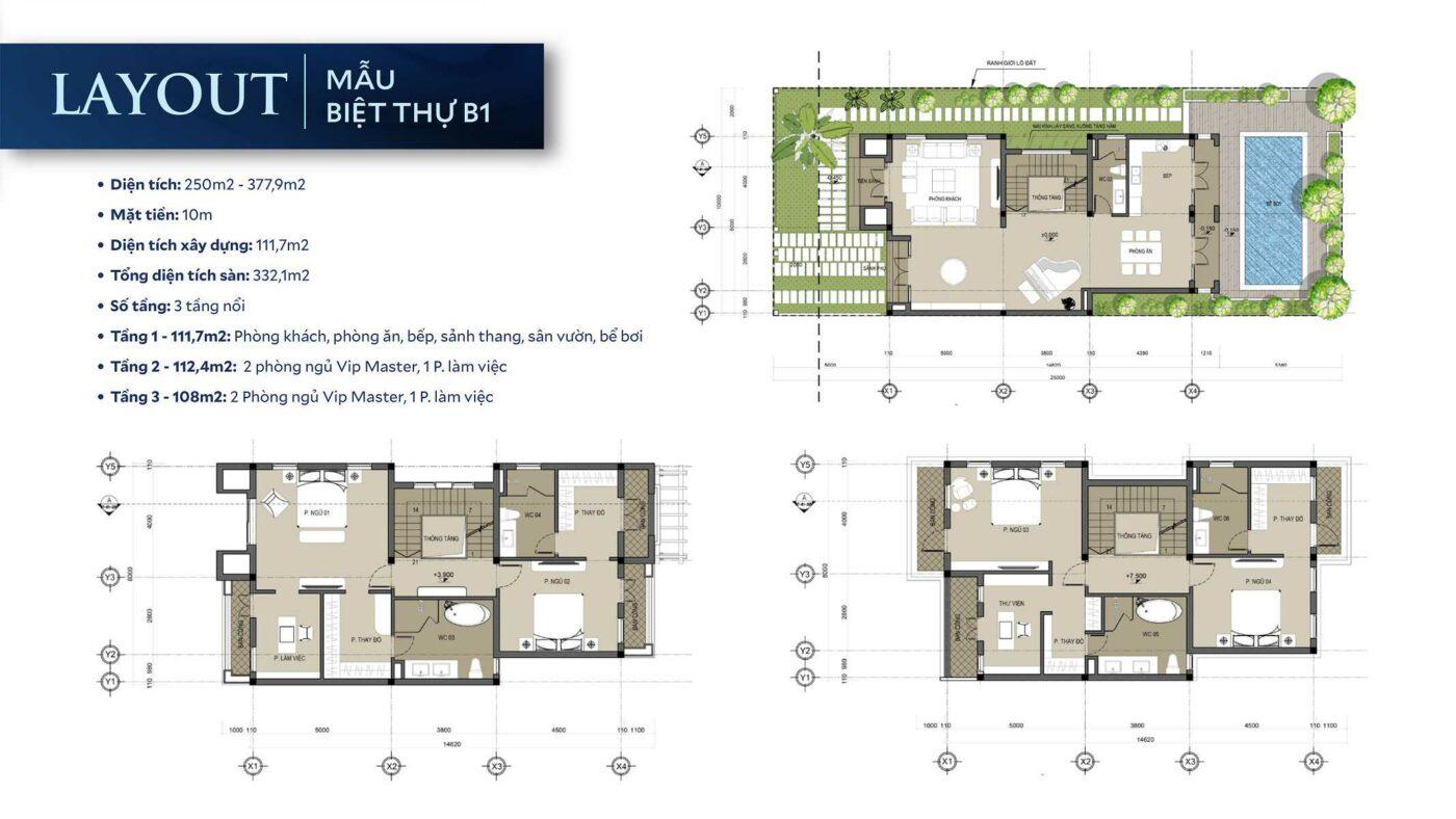 layout-thiet-ke mẫu biệt thự b1 -dasong-village-hoa-binh-
