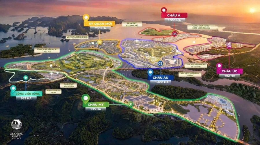 vi trí phân khu châu mỹ vin ha long xanh