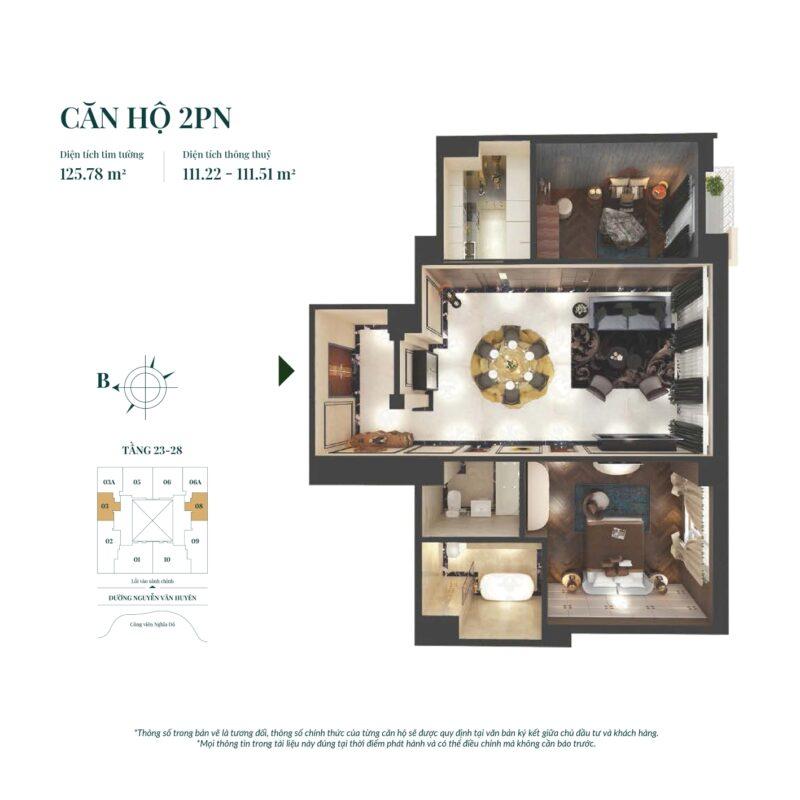 layout căn hộ HNS