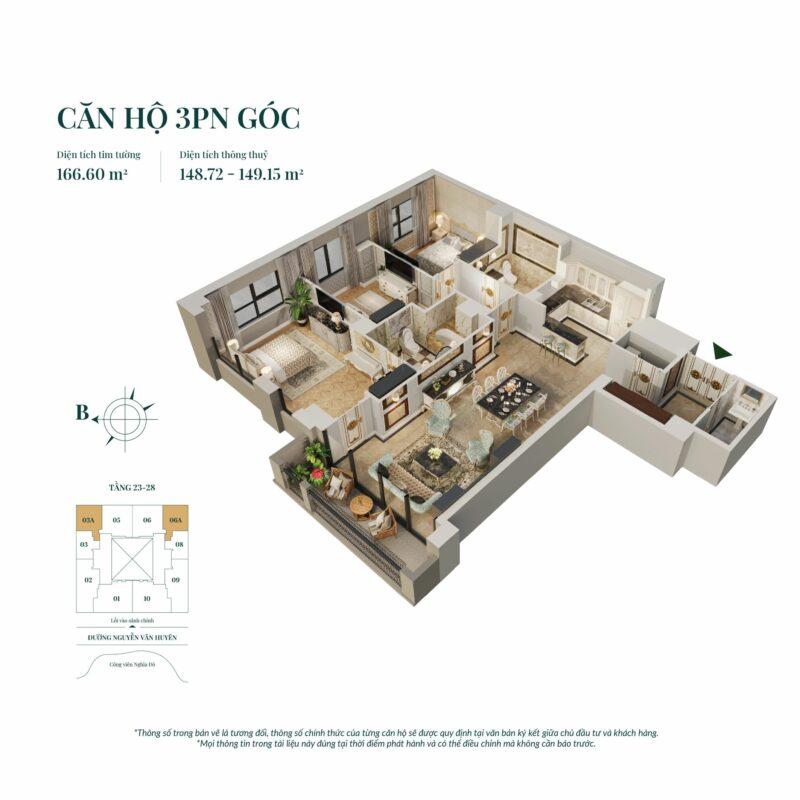 layout căn hộ HNS
