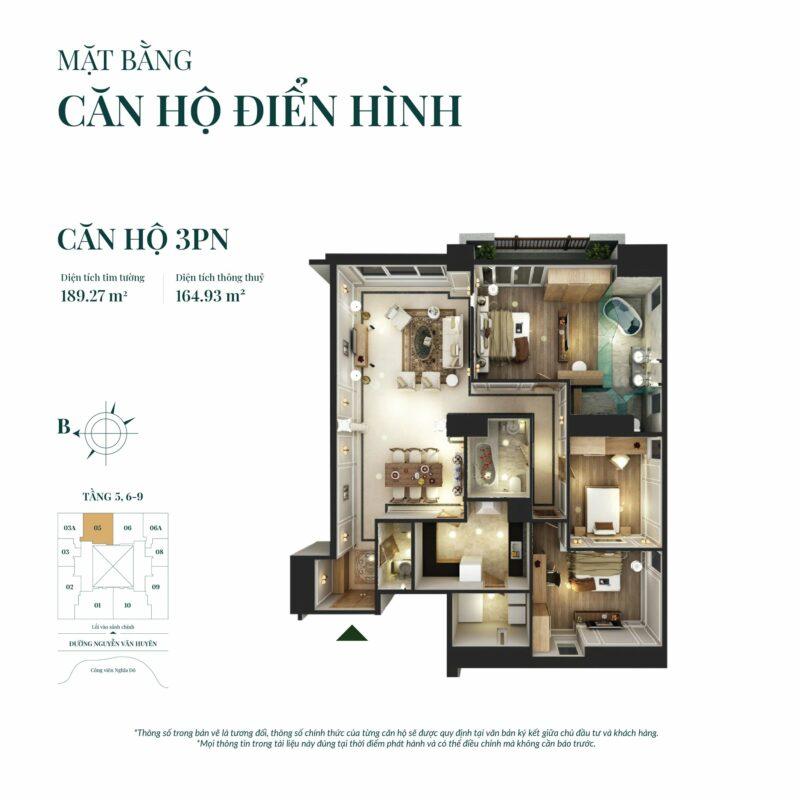 layout căn hộ HNS