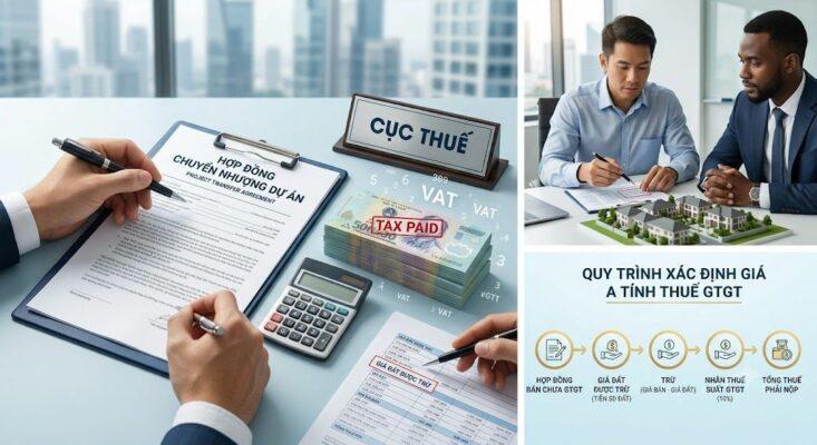 Công thức tính thuế GTGT đối với hoạt động chuyển nhượng dự án bất động sản